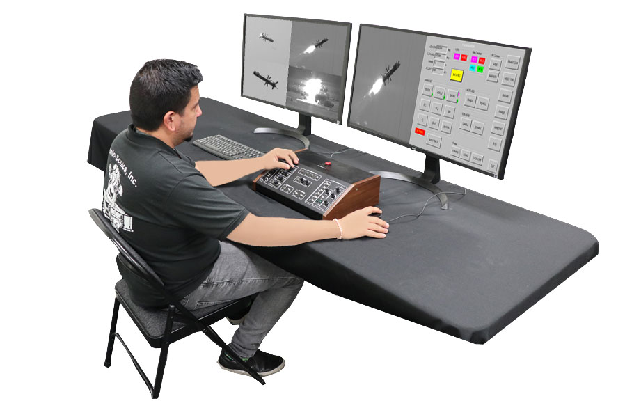 Control console for the Photo-Sonics, Inc. Cine-Sextant Tracking Mount.