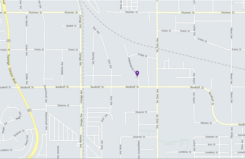 Map to Photo-Sonics, Inc. facility.
