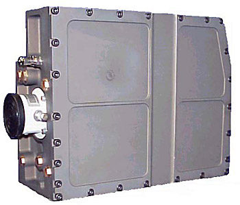 CAMERA HOUSING FOR SPACE SHUTTLE - Special housing designed and manufactured by Photo-Sonics for installation on the Space Shuttle. The housing contains a 16mm-1PL camera and Film Data Recording System.